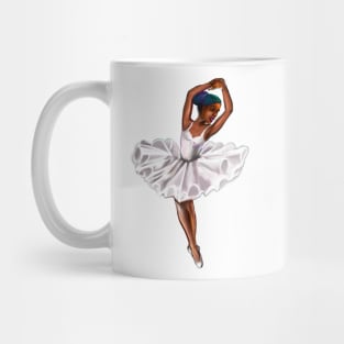 African America ballerina with ombre braids - brown skin ballerina Mug